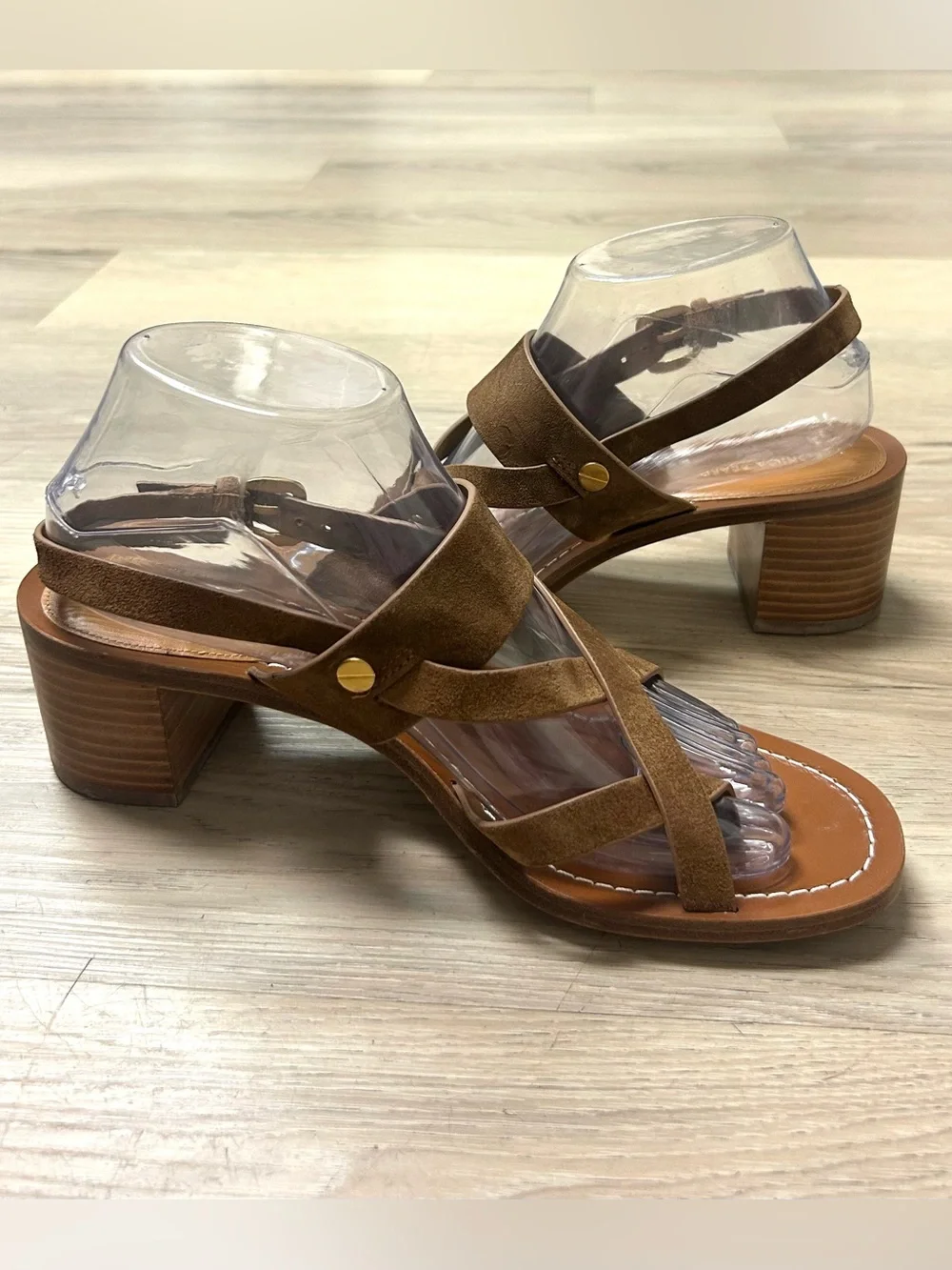 Veronica Beard Sandals Elodie Slingback Brown Leather Strappy Womens Sz 8.5M - Picture 11 of 14